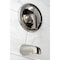 Kingston Brass Tub and Shower Faucet, Brushed Nickel, Wall Mount KB538LTO - alternate 4